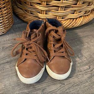 Cat & Jack brown zip shoes